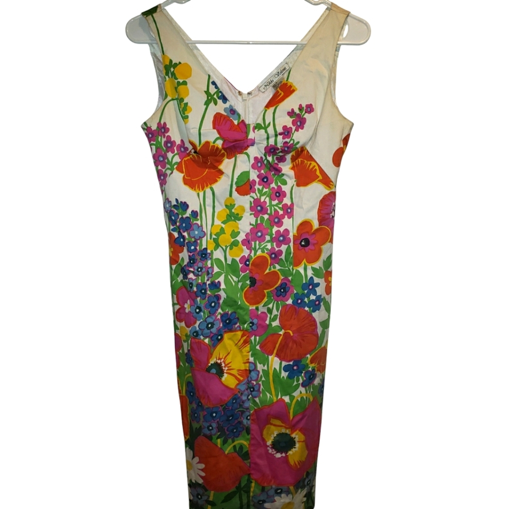 Vintage Nikki Valenti 50s Style Floral Dress Size 4